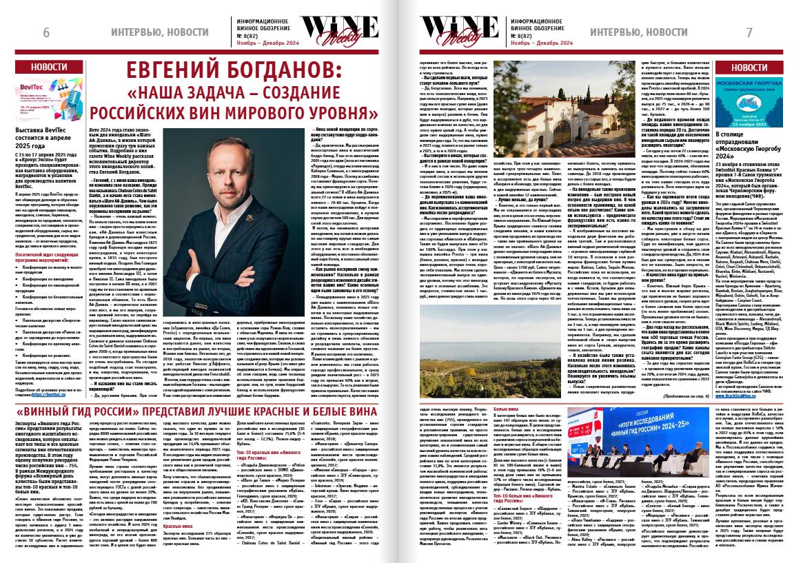 Интервью Евгения Богданова для Wine Weekly